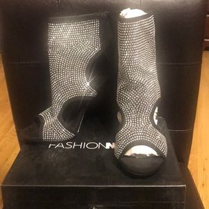 Black and silver shoes